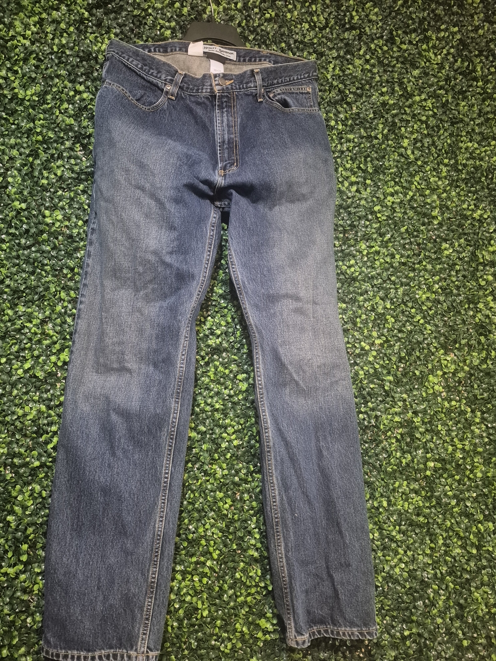 Harley-Davidson Men's Straight-Leg Jeans in Blue Wash